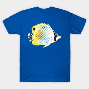 Butterflyfish Line Art Design T-Shirt